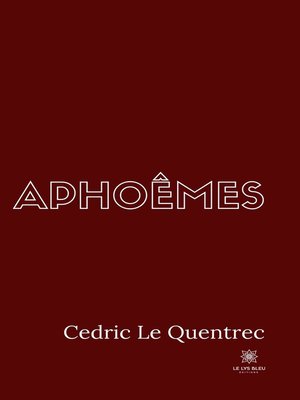 cover image of Aphoêmes